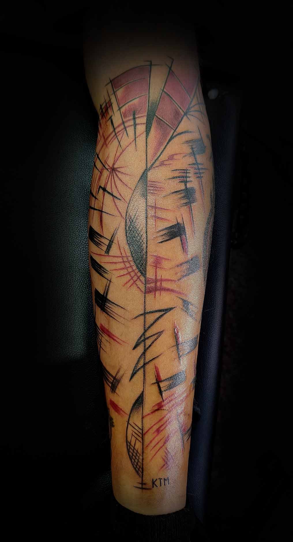 chill ink tatuaz abstrakcja kolor geometria